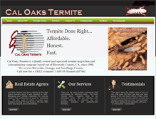 Tablet Screenshot of caloakstermite.com